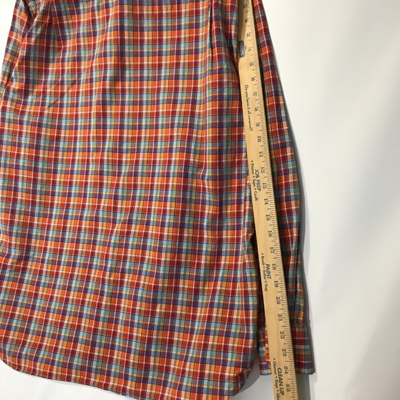 Paul and Shark Yachting Mens Medium Red Checkered Dress Shirt Made in Italy - Picture 7 of 7